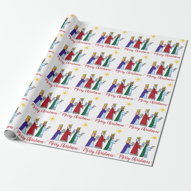 Funny Merry Quarantine Christmas 2021 Three Kings Wrapping Paper (Unrolled)