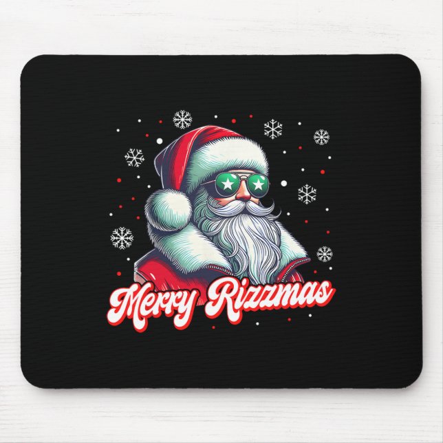 Funny Merry Rizzmas Rizz Santa Claus Christmas Cos Mouse Mat (Front)