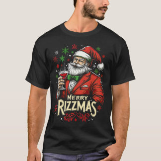 Funny Merry Rizzmas Santa Christmas T-Shirt