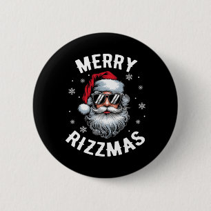 Funny Merry Rizzmas Sigmas Kids Teens School Chris 6 Cm Round Badge