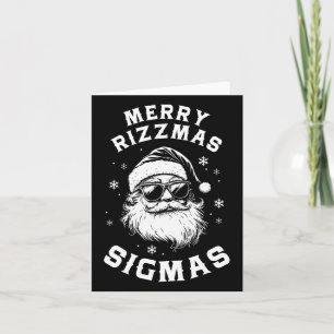 Funny Merry Rizzmas Sigmas Kids Teens School Chris Card
