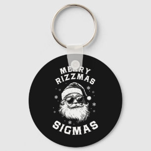 Funny Merry Rizzmas Sigmas Kids Teens School Chris Key Ring