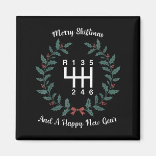 Funny Merry Shiftmas And A Happy New Quote Mechani Magnet