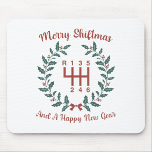 Funny Merry Shiftmas And A Happy New Quote Mechani Mouse Mat