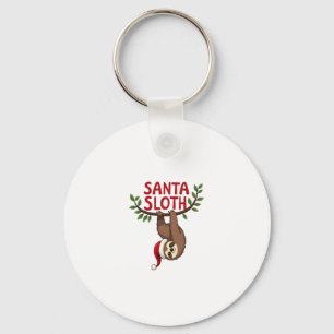 Funny Merry Slothmas Sloth Lazy Animal Kawaii Chri Key Ring