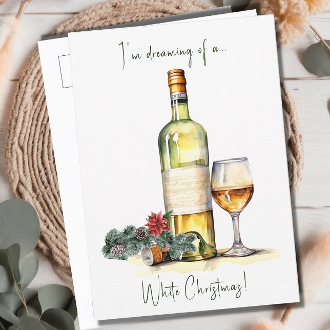Funny Merry White Christmas  Holiday Postcard (Creator Uploaded)