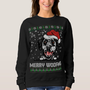 Funny Merry Woofmas Dalmatian Christmas Dog Lovers Sweatshirt