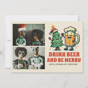 Funny Merry Xmas Groovy Photo Christmas  Card