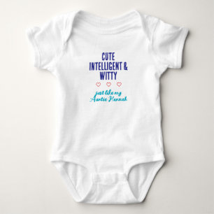 Funny Message One-Piece, Gift For Aunt, Uncle,  Baby Bodysuit
