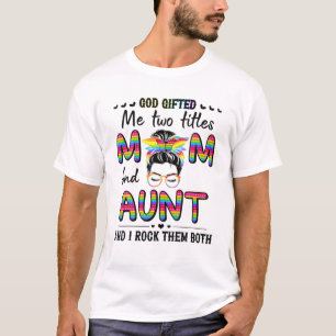 Funny Messy Bun Sensory Pop Toy God Gifted Me Mom T-Shirt