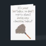 Funny Messy People Birthday Card<br><div class="desc">Know someone who is a bit on the messy side or who doesn't like to do their fair share of the housework? This funny birthday greeting card is sure to make them smile.</div>