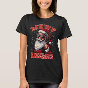 Funny Mewy Rizzmas Santa Mewing Rizz Mens Christma T-Shirt