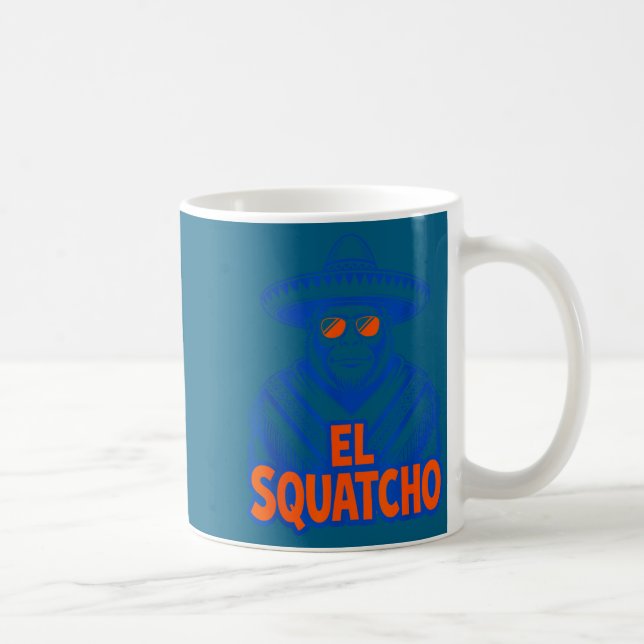 Funny mexican bigfoot sasquatch design with el coffee mug (Right)