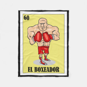 Funny Mexican Boxing Design - El Boxeador 1 Fleece Blanket