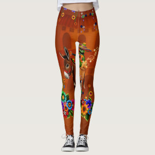 Funny mexican cactus leggings