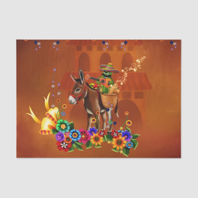 Funny mexican cactus tissue paper (Front)