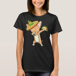 Funny Mexican Chihuahua Dog Taco Dabbing Cinco De  T-Shirt