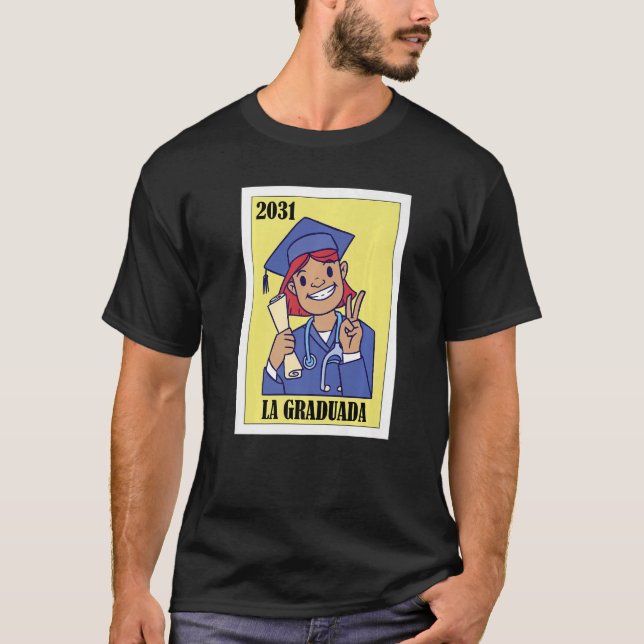 Funny Mexican Design for Graduation - La Graduada  T-Shirt (Front)