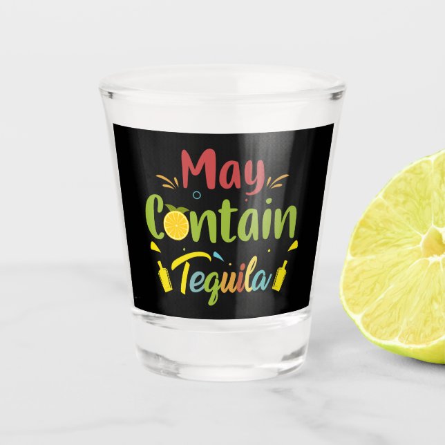 funny Mexican drinking fiesta party Shot Glass (Front)