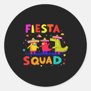 Funny Mexican Fiesta Cinco De Mayo Fun Fiesta Squa Classic Round Sticker