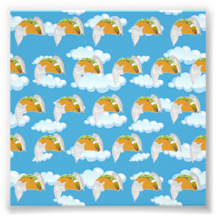 Funny Mexican Food Taco Lover Food Humour Emojis Photo Print