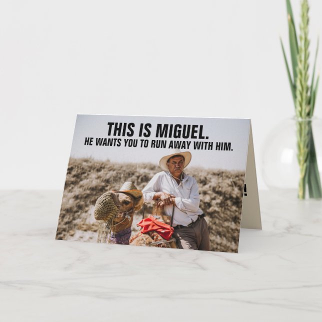 FUNNY MEXICAN GUY BIRTHDAY GREETING CARD (Front)