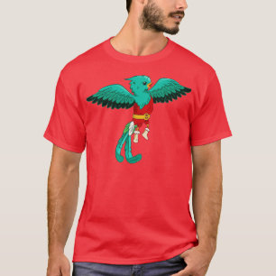 Funny Mexican Quetzal Luchador Wrestler Sketch Dra T-Shirt