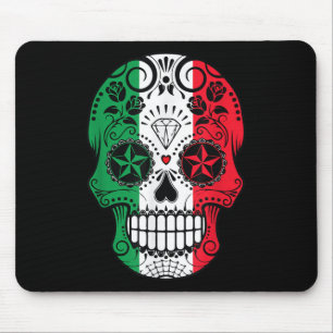 Funny Mexican Skull Head Cinco De Mayo Flag Mouse Mat