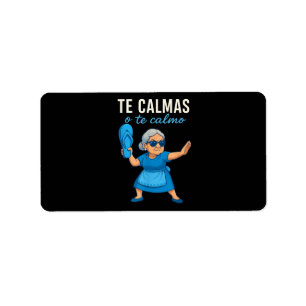 Funny Mexican Spanish Grandma Label