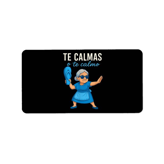 Funny Mexican Spanish Grandma Label (Front)