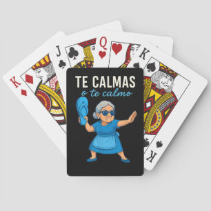 Funny Mexican Spanish Grandma Playing Cards