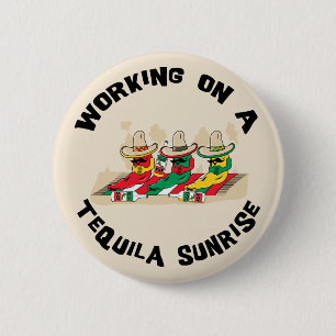 Funny Mexican Tequila Sunrise 6 Cm Round Badge