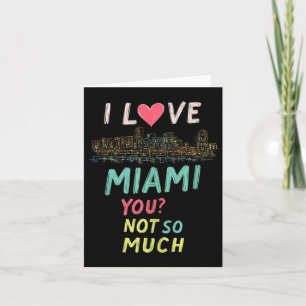 Funny Miami Florida Night Skyline Vintage Tank Top Card
