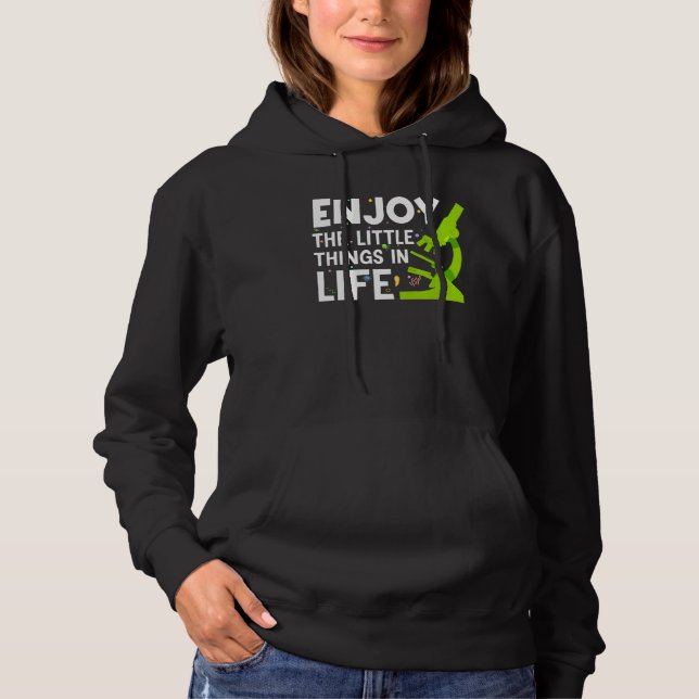 FUNNY MICROSCOPE,MICROBIOLOGISTS BIOLOGY NERD SCIE HOODIE (Front)