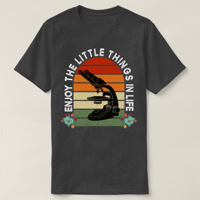 Funny Microscope Microbiologists Biology Nerd Scie T-Shirt (Design Front)