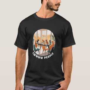 Funny Mid Century Modern Cat Looks, Retro Mid Cent T-Shirt