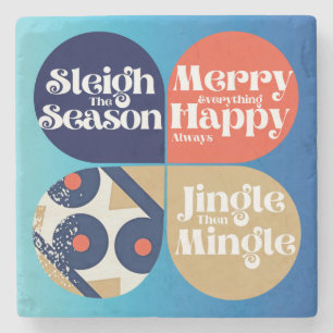 Funny Mid Century Modern Holiday Drink Coaster