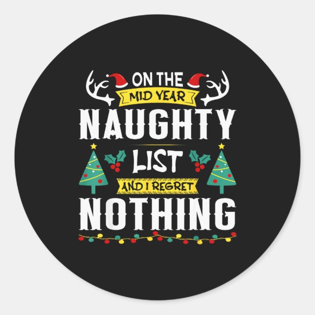 Funny Mid-year Christmas In July Beach Summer Chri Classic Round Sticker (Front)