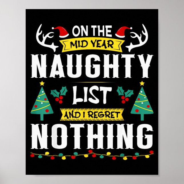 Funny Mid-year Christmas In July Beach Summer Chri Poster (Front)