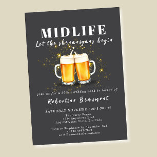 Funny Midlife Crisis Shenanigans 50th Birthday Invitation
