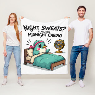 Funny Midnight Cardio Fleece Blanket