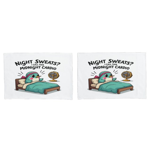 Funny Midnight Cardio Pillowcases (Front-Set)