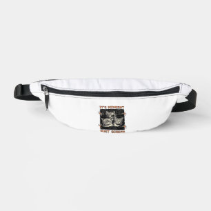 Funny Midnight Screaming Cats Vintage Shirt Design Bum Bags