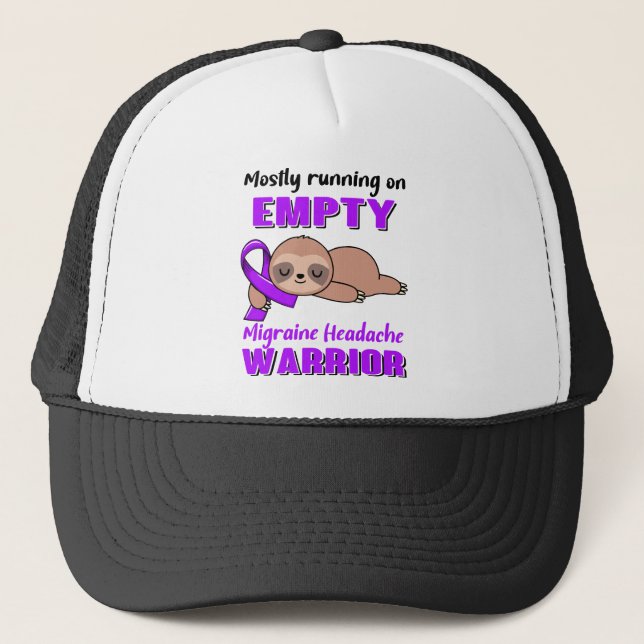 Funny Migraine Headache Awareness Gifts Trucker Hat (Front)