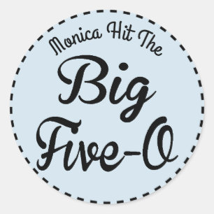 Funny Milestone Birthday - 50 Year Old Classic Round Sticker