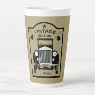 Funny Milestone Birthday Over The Hill Latte Mug