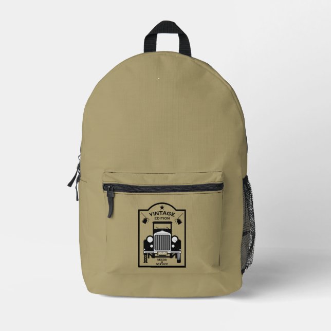 Funny Milestone Birthday Over The Hill Printed Backpack (Front)