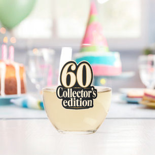 Funny Milestone Birthday Wine Glass   Vintage Age 