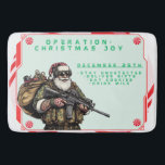 Funny Military/Christmas Santa Bath Mat<br><div class="desc">Never fail</div>