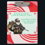 Funny Military/Christmas Santa Clipboard<br><div class="desc">Never fail</div>